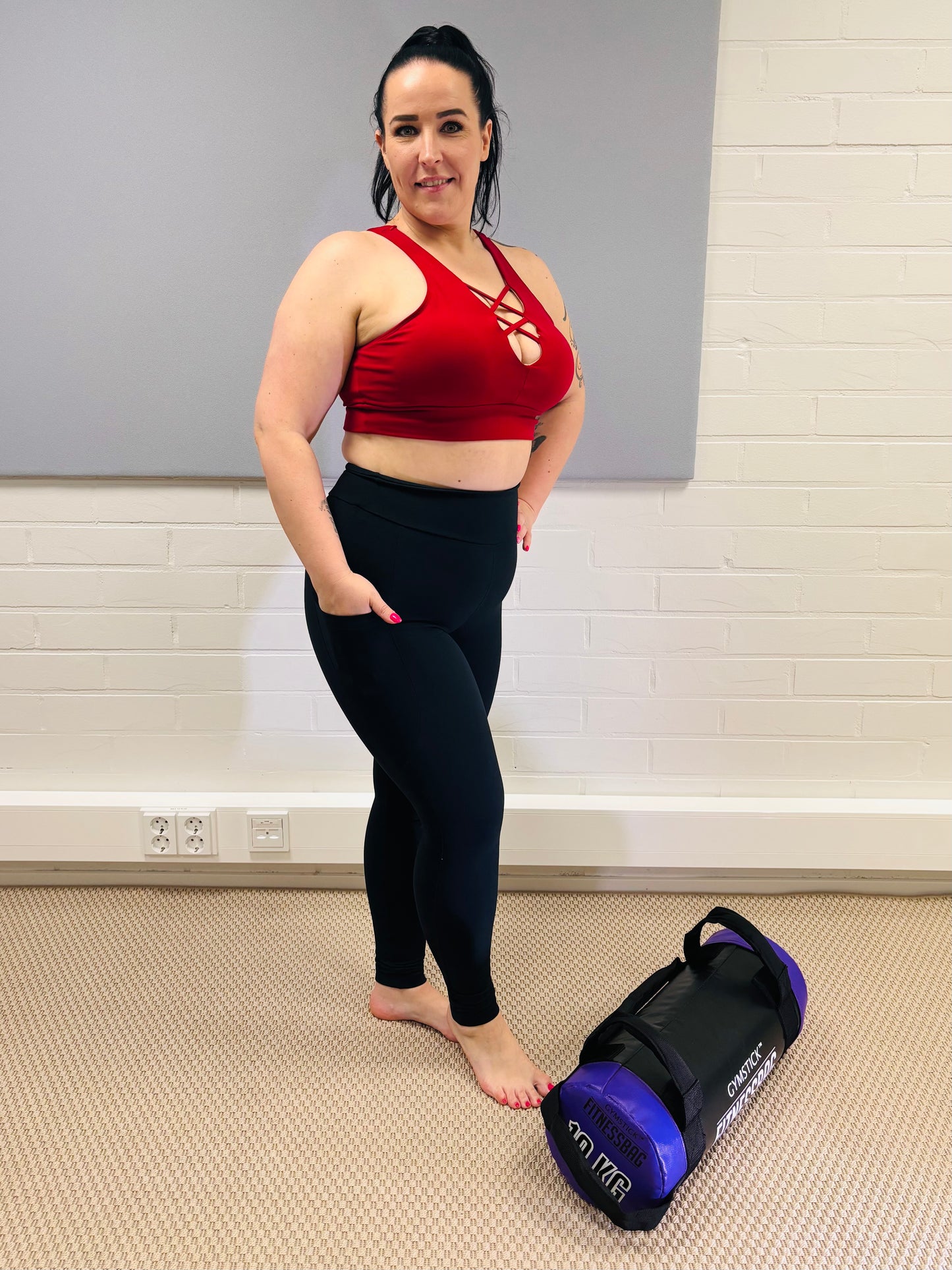 SUPLEX® Original korkeavyötäröiset taskulliset leggingsit - musta