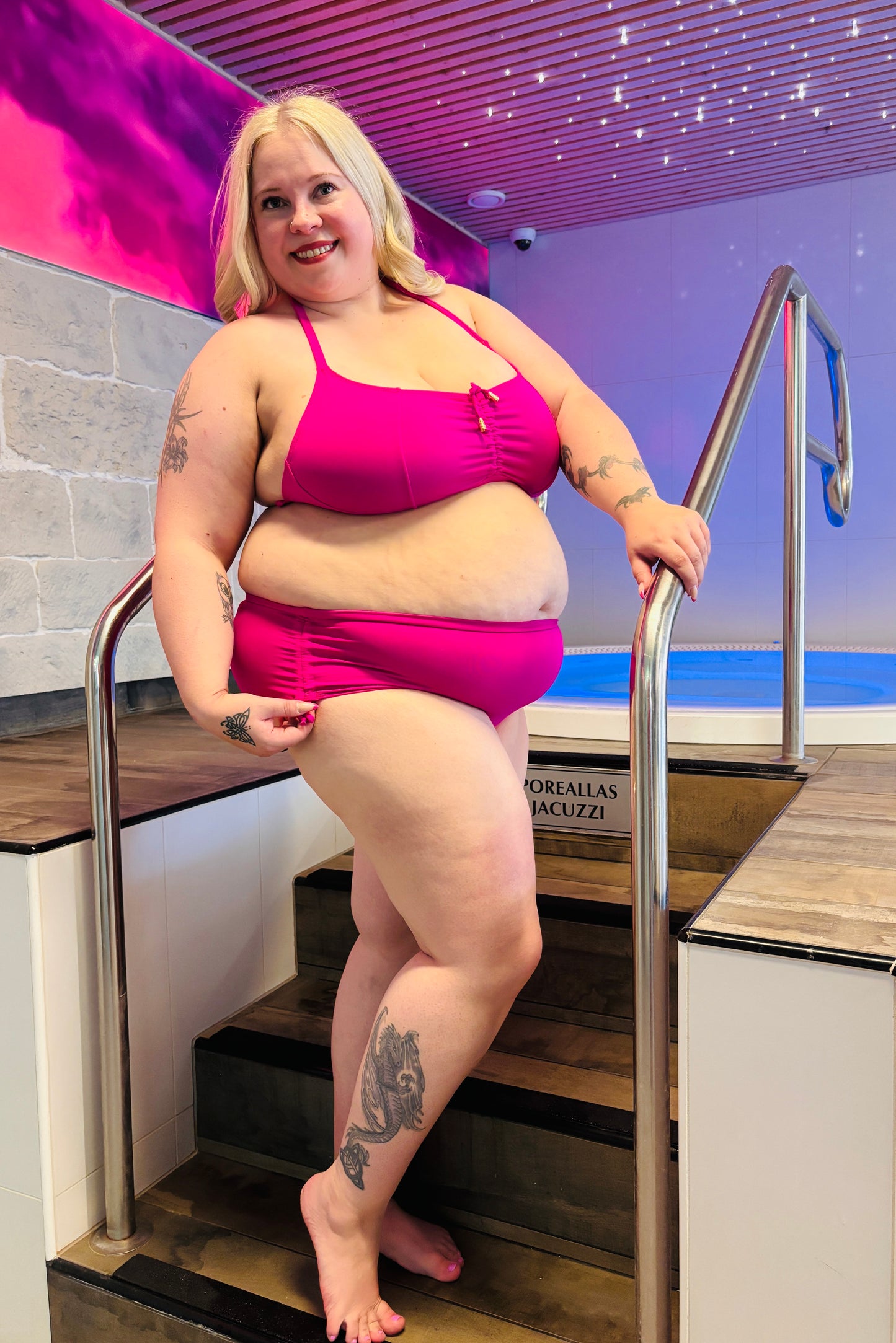 Phuket säädettävä bikinisetti - pinkki