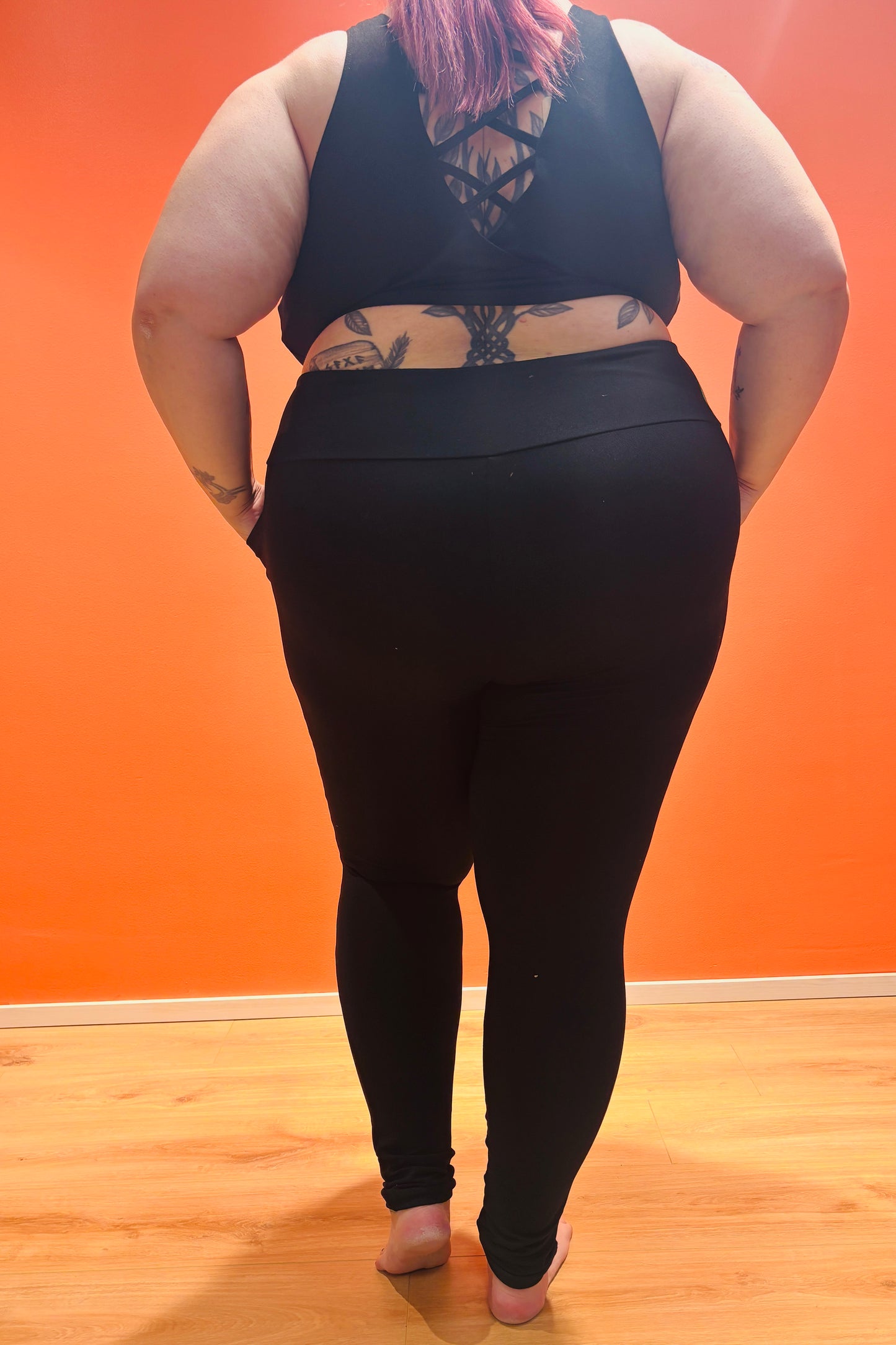 SUPLEX® Original korkeavyötäröiset taskulliset leggingsit - musta (uusi kangas)