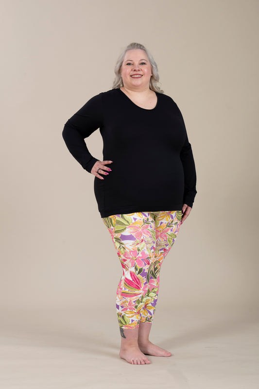 Flower - SUPLEX® Flow korkeavyötäröiset taskulliset capri leggingsit