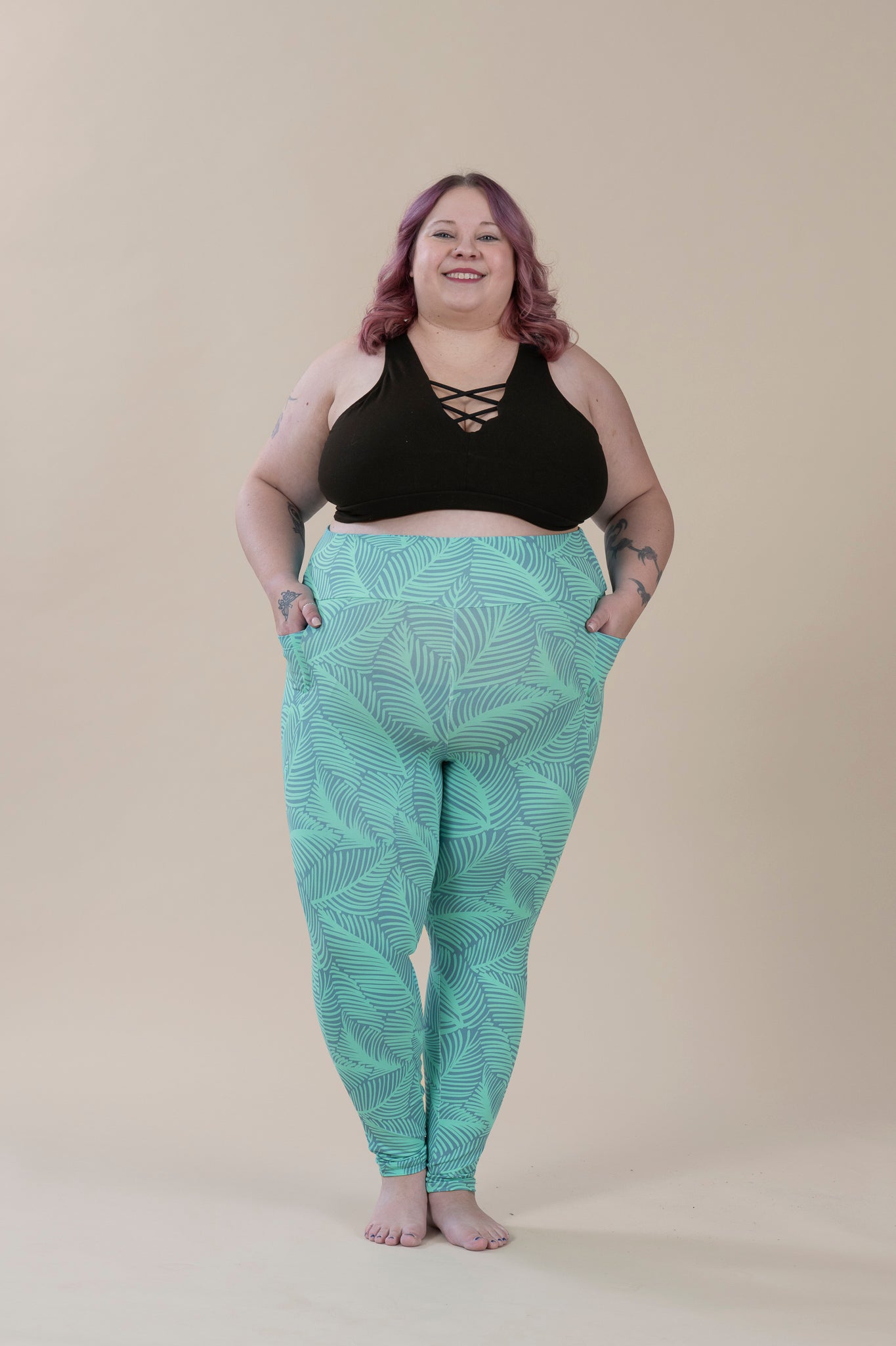 BomBom SUPLEX®-leggingsit pluskokoisella naisella treeniin