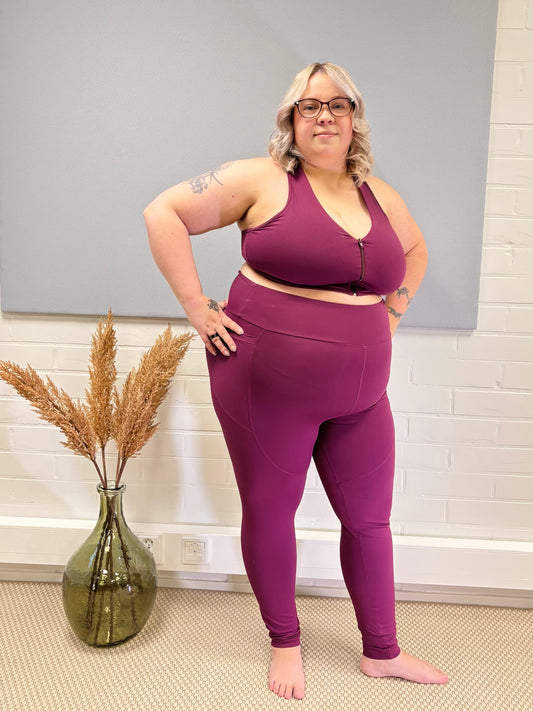 SUPLEX® Maxxi Power korkeavyötäröiset taskulliset leggingsit - luumu