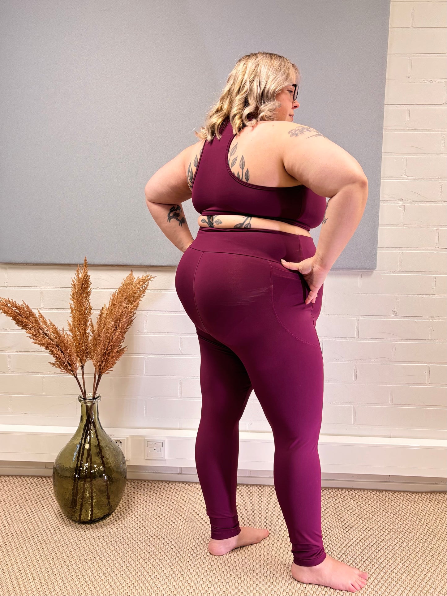 SUPLEX® Maxxi Power korkeavyötäröiset taskulliset leggingsit - luumu