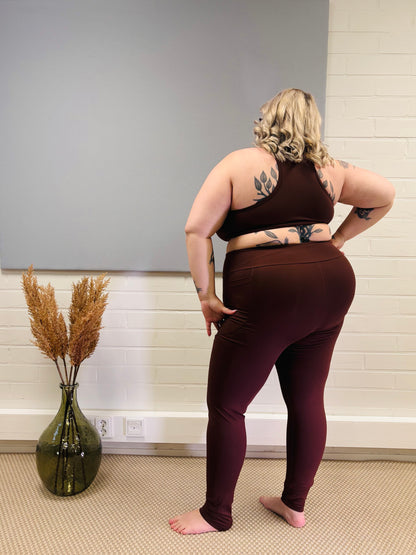 SUPLEX® Maxxi Power korkeavyötäröiset taskulliset leggingsit - ruskea
