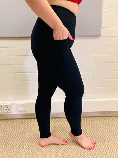 SUPLEX® Original korkeavyötäröiset taskulliset leggingsit - musta