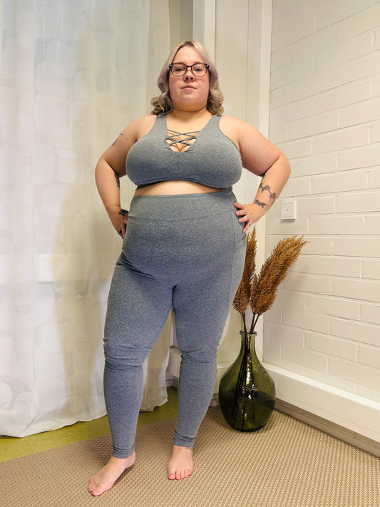 SUPLEX® Original korkeavyötäröiset taskulliset leggingsit - harmaa