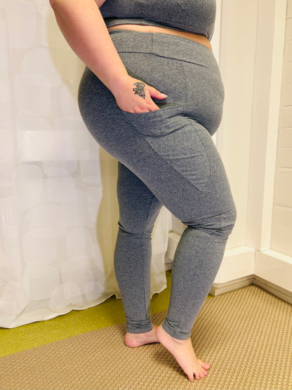 SUPLEX® Original korkeavyötäröiset taskulliset leggingsit - harmaa