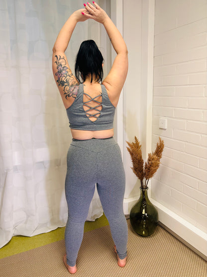 SUPLEX® Original korkeavyötäröiset taskulliset leggingsit - harmaa