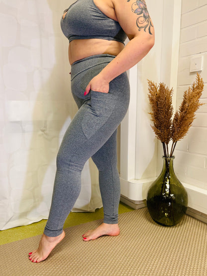 SUPLEX® Original korkeavyötäröiset taskulliset leggingsit - harmaa
