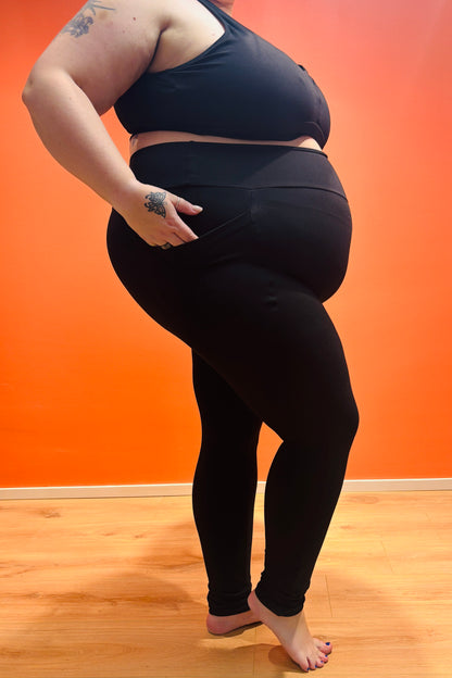 SUPLEX® Original korkeavyötäröiset taskulliset leggingsit - musta (uusi kangas)