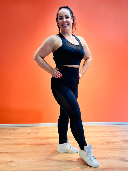 SUPLEX® Flow korkeavyötäröiset Mesh leggingsit - grafiitin musta