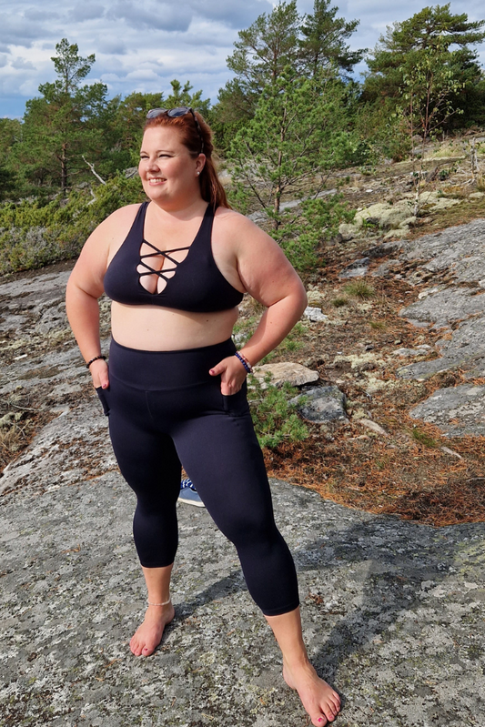 SUPLEX® Flow korkeavyötäröiset taskulliset capri leggingsit