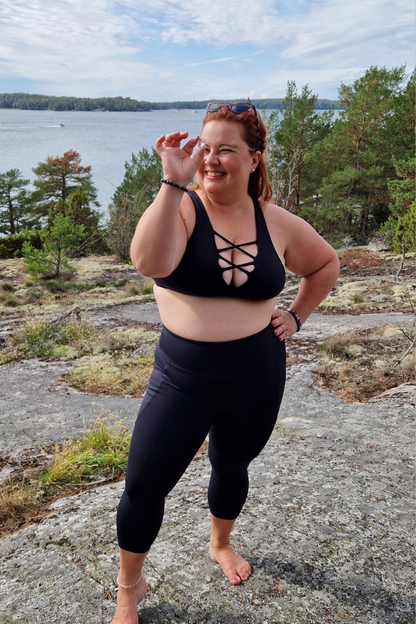 SUPLEX® Flow korkeavyötäröiset taskulliset capri leggingsit
