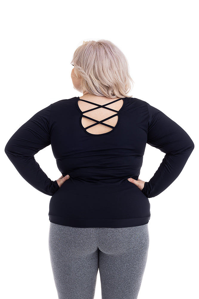 Treenipaita Vitality - säädettävä helma, Black